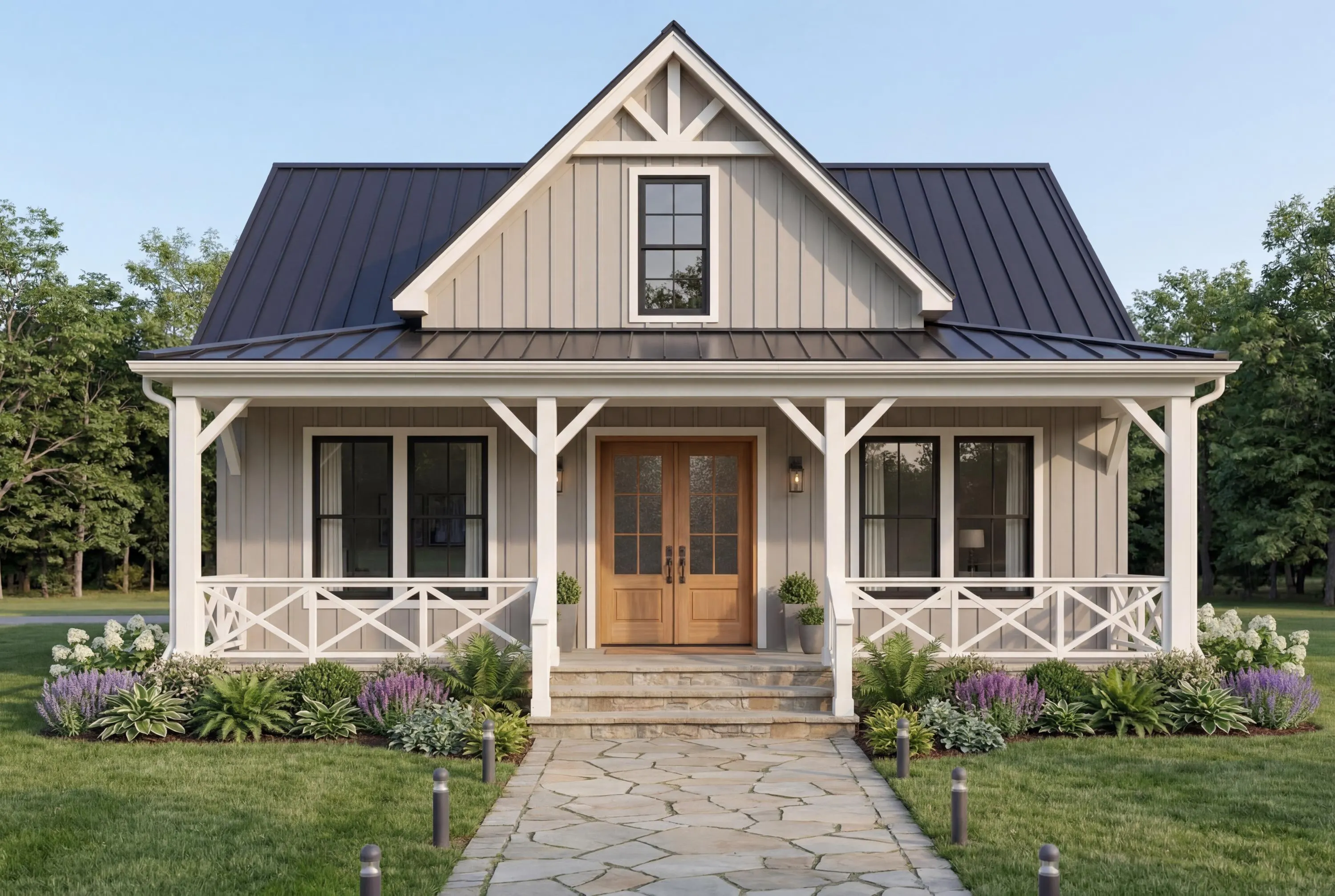 Modern Farmhouse Plan 3 Bedroom with Cost Breakdown, 1050 Sq Ft House Plan