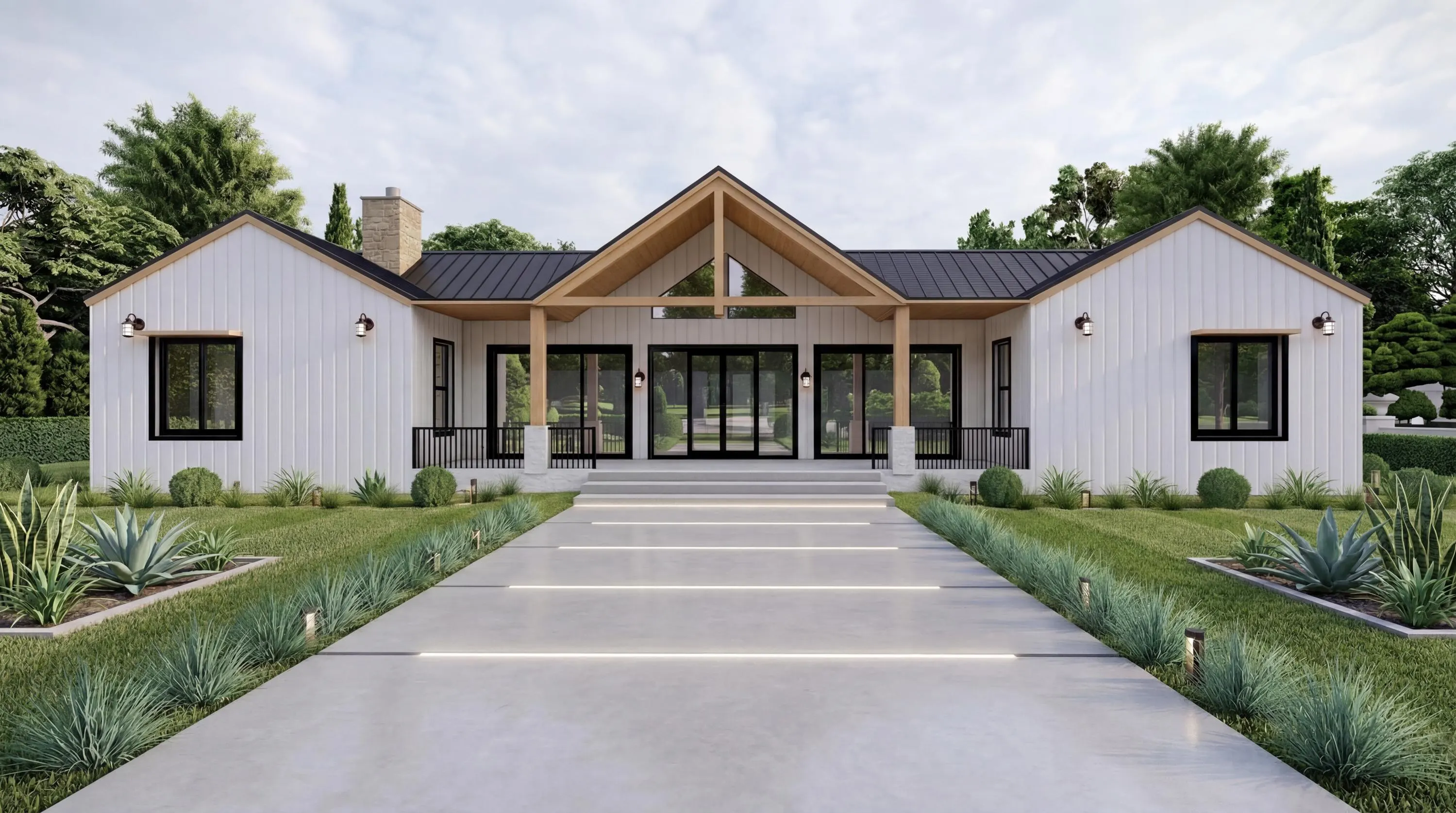 Modern Farmhouse House Plan | 3,050 sq ft | Single Story + Loft | 3 Bed 3 Bath