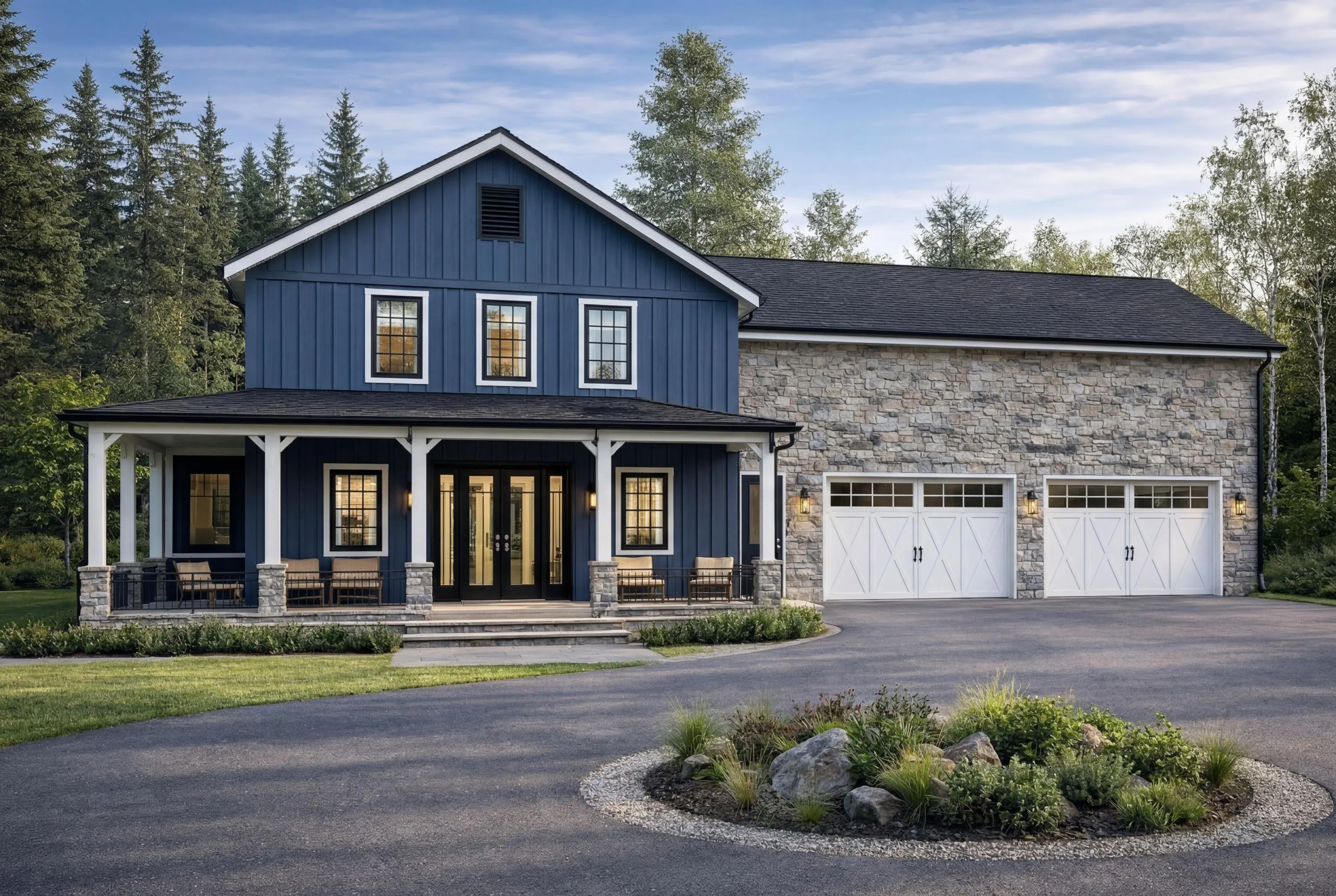 Modern Farmhouse House Plan | 5 Bedroom 3.5 Bath | 2 Car Garage | 3300 Sq Ft