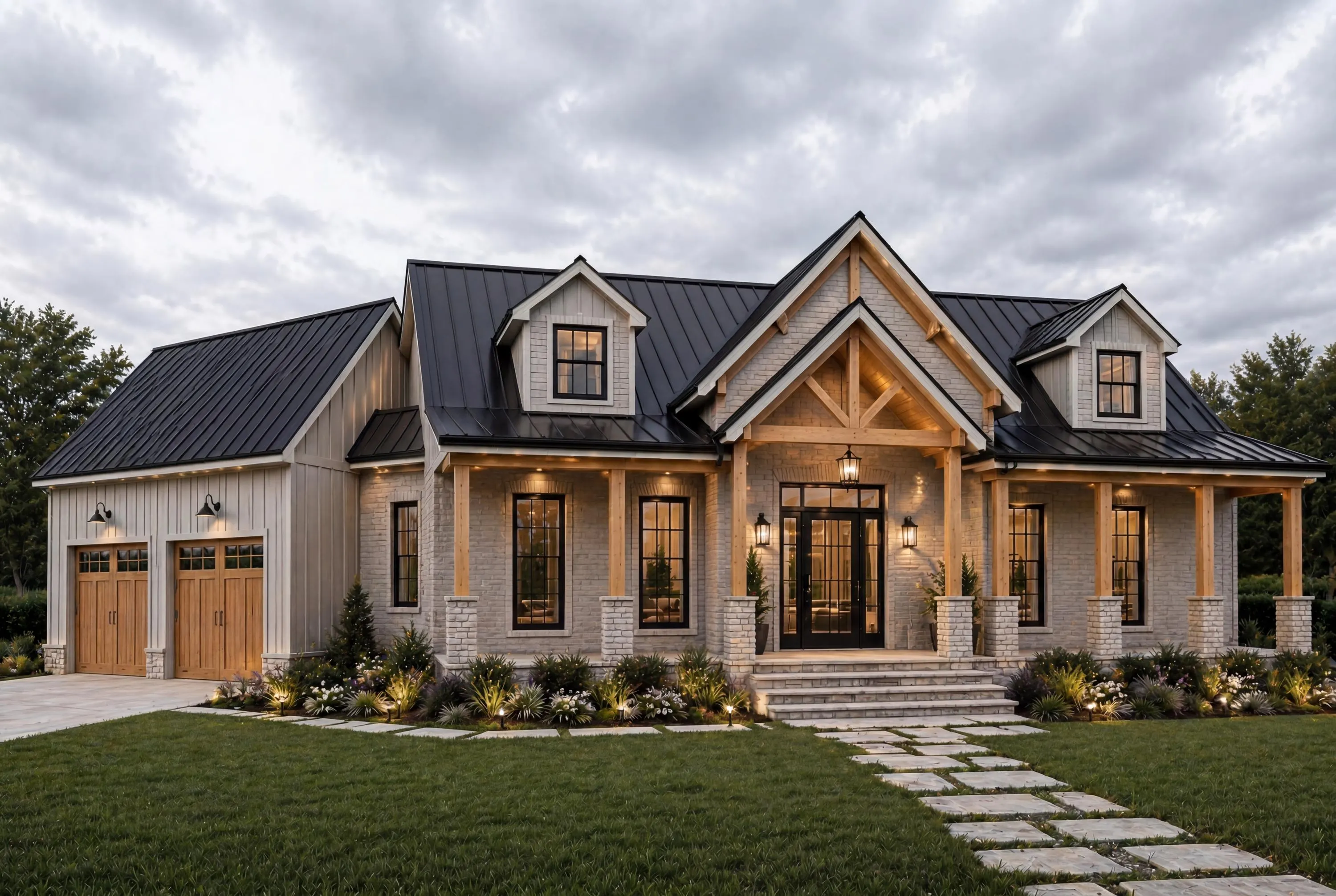 Barndominium House Plan 3 Bedroom – 3200 Sq Ft Home with Office, Flex Room & 2 Car Garage
