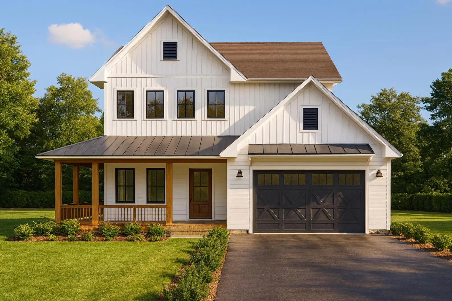 Modern Farmhouse House Plan | 4 Bedroom 3.5 Bath | Two Story | Open Concept |